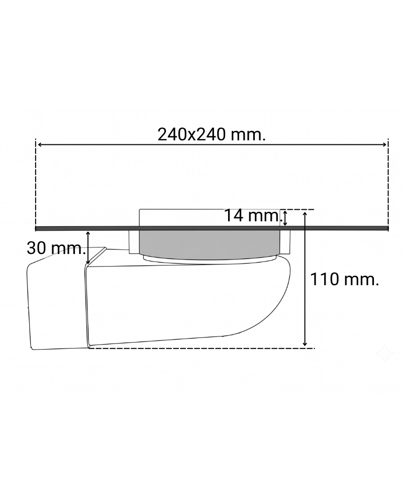 Round Flush-Mount Ceiling Diffuser - Gratka SLIM 150