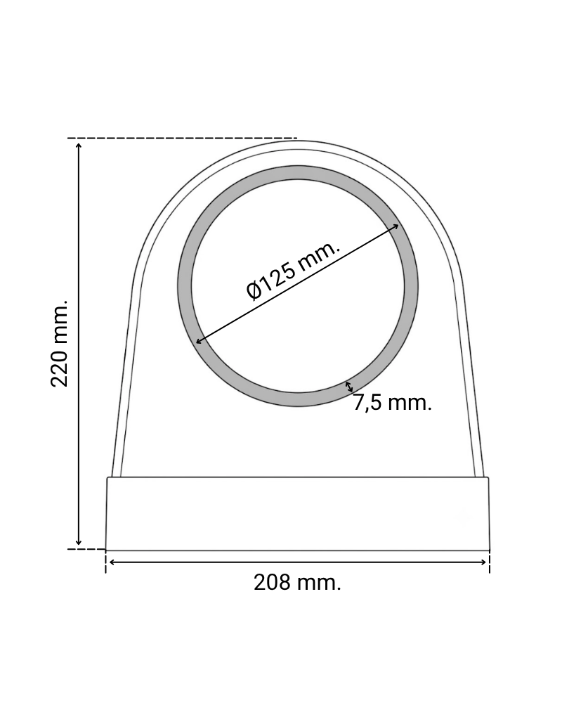 Round Flush-Mount Ceiling Diffuser - Gratka SLIM 125