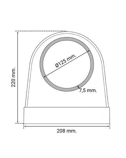 Round Flush-Mount Ceiling Diffuser - Gratka SLIM 125