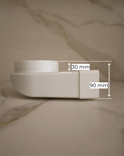 Dimensions of GRATKA SLIM 125: 125mm visible diameter, ultra-shallow depth above ceiling